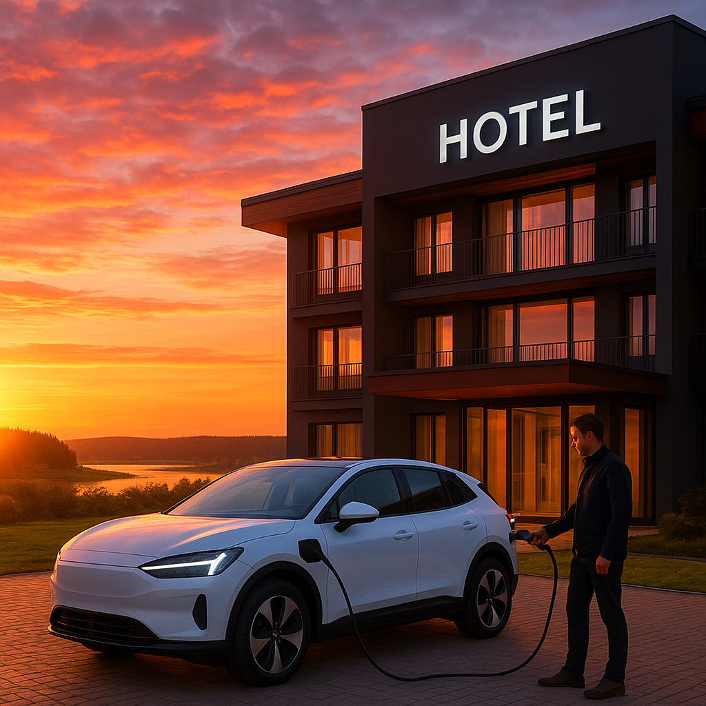 Elektriauto luksuslik majutus: kuidas planeerida laadimist hotelliteekonnal